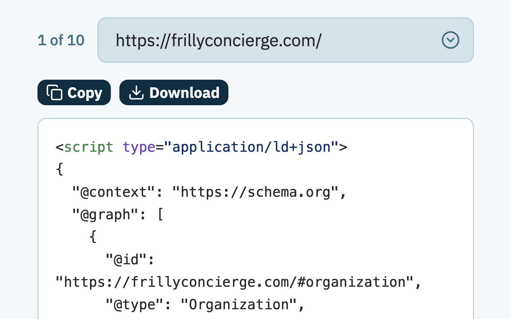 Schema Generator preview